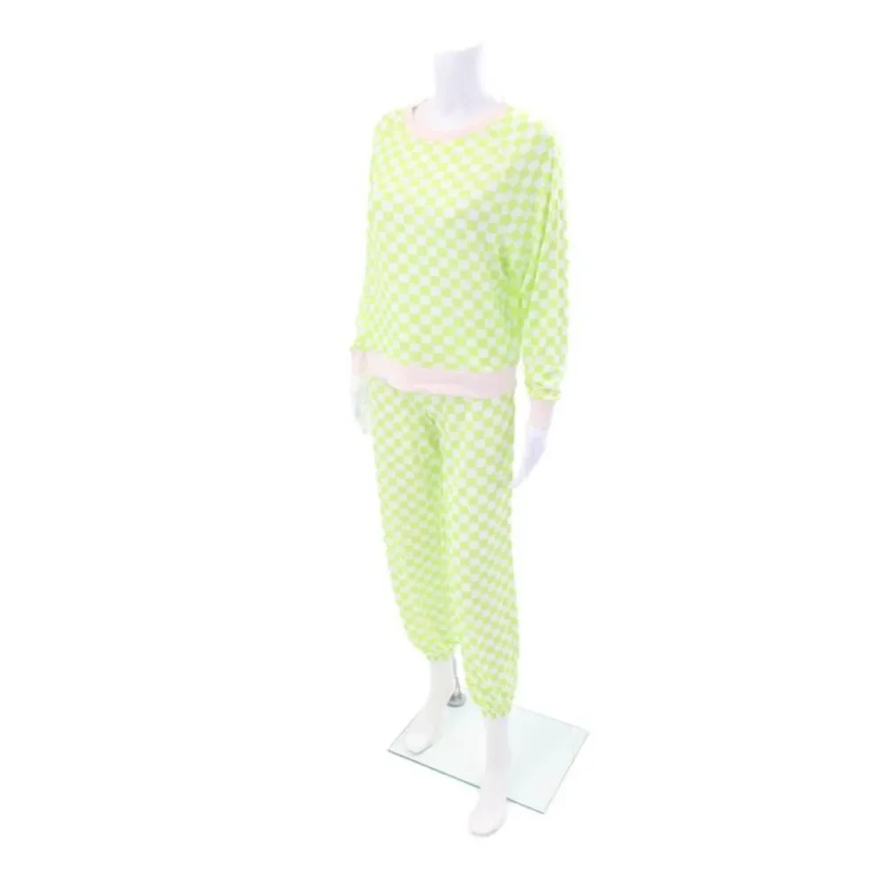 Honeydew Women's Star Seeker Lounge Set Iguana Check Green Size XS